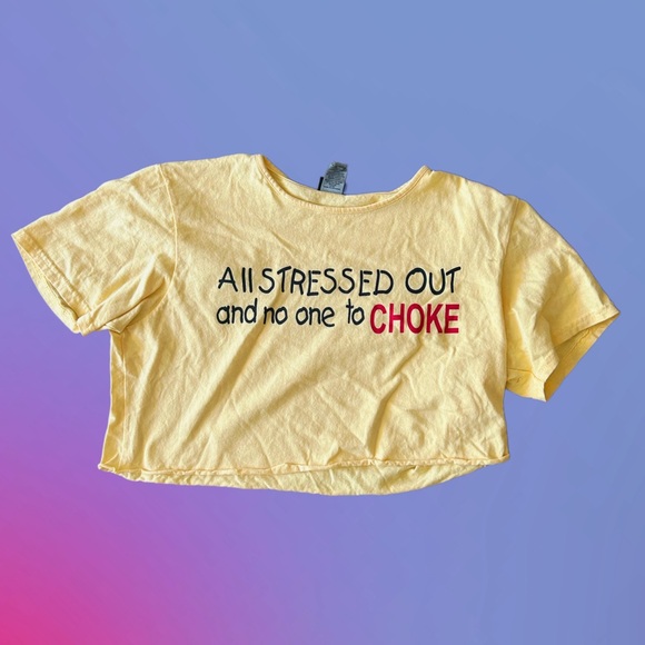 cute graphic cropped tee - Picture 1 of 2